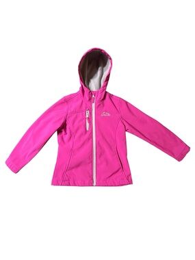 Mountain Xpedition Pink Softshell Hooded Jacket Size Small Full Zip